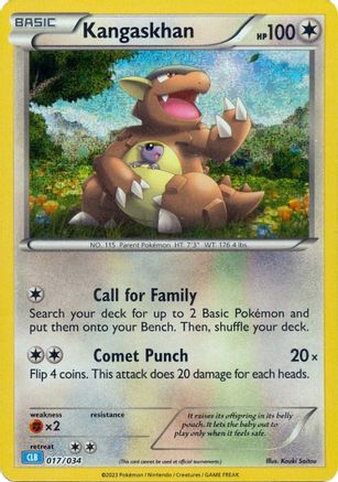 Kangaskhan 017 (H) - Trading Card Game Classic - CC