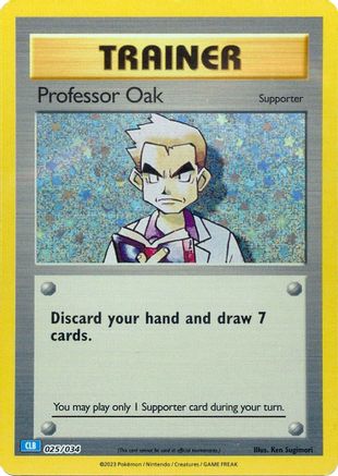 Professor Oak (CLB) 025 (H) - Trading Card Game Classic - CC