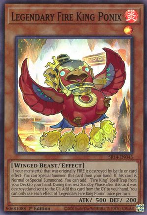 Legendary Fire King Ponix (SR14-EN045) - Structure Deck: Fire Kings Unlimited Structure Deck: Fire Kings Yugioh Single Squirtle Squad Card Shop.
