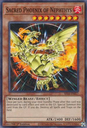 Sacred Phoenix of Nephthys (SR14-EN017) - Structure Deck: Fire Kings 1st Edition Structure Deck: Fire Kings Yugioh Single Squirtle Squad Card Shop.