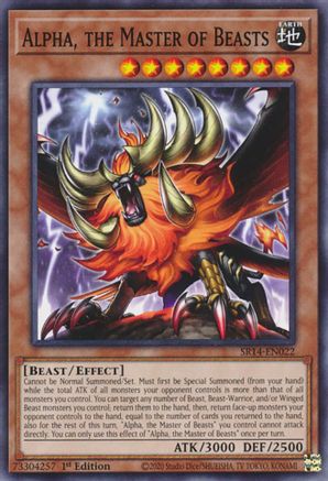 Alpha, the Master of Beasts (SR14-EN022) - Structure Deck: Fire Kings 1st Edition Structure Deck: Fire Kings Yugioh Single Squirtle Squad Card Shop.