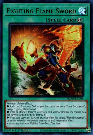 Fighting Flame Sword (MZMI-EN008) - Maze of Millennia 1st Edition Maze of Millennia Yugioh Single Squirtle Squad Card Shop.