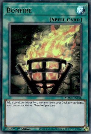 Bonfire (MZMI-EN016) - Maze of Millennia 1st Edition Maze of Millennia Yugioh Single Squirtle Squad Card Shop.