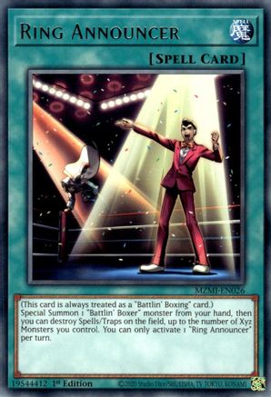 Ring Announcer (MZMI-EN026) - Maze of Millennia 1st Edition Maze of Millennia Yugioh Single Squirtle Squad Card Shop.