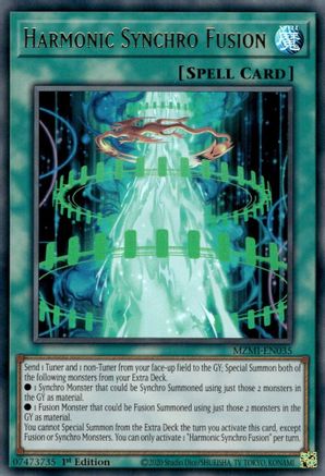 Harmonic Synchro Fusion (MZMI-EN035) - Maze of Millennia 1st Edition Maze of Millennia Yugioh Single Squirtle Squad Card Shop.