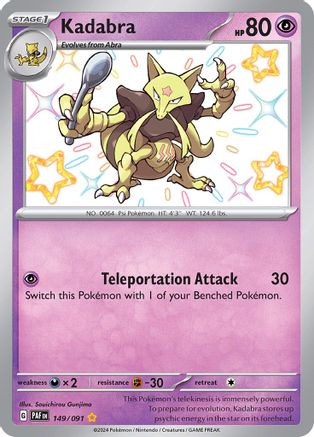 Kadabra 149 - Holofoil SV Paldean Fates - Shiny Rare SV: Paldean Fates Pokemon Single Squirtle Squad Card Shop.