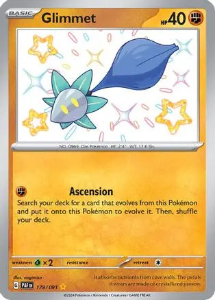 Glimmet 179 - Holofoil SV Paldean Fates - Shiny Rare