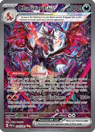 Charizard ex 234/091 - Holofoil SV Paldean Fates - Special Illustration Rare SV: Paldean Fates Pokemon Single Squirtle Squad Card Shop.