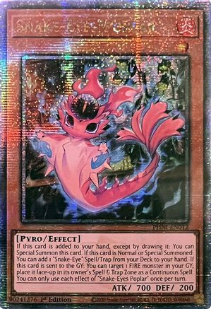 Snake-Eyes Poplar (Quarter Century Secret Rare) (PHNI-EN012) - Phantom Nightmare 1st Edition Phantom Nightmare Yugioh Single Squirtle Squad Card Shop.