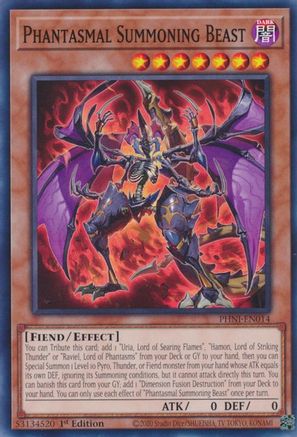 Phantasmal Summoning Beast (PHNI-EN014) - Phantom Nightmare 1st Edition Phantom Nightmare Yugioh Single Squirtle Squad Card Shop.