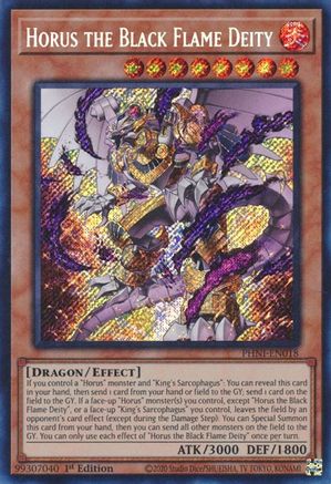 Horus the Black Flame Deity (PHNI-EN018) - Phantom Nightmare 1st Edition Phantom Nightmare Yugioh Single Squirtle Squad Card Shop.