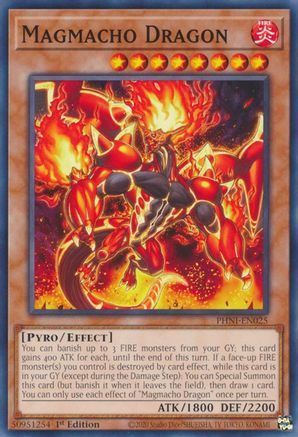 Magmacho Dragon (PHNI-EN025) - Phantom Nightmare 1st Edition Phantom Nightmare Yugioh Single Squirtle Squad Card Shop.