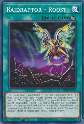 Raidraptor - Roost (PHNI-EN057) - Phantom Nightmare 1st Edition Phantom Nightmare Yugioh Single Squirtle Squad Card Shop.