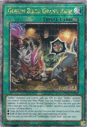 Goblin Biker Grand Bash (Quarter Century Secret Rare) (PHNI-EN060) - Phantom Nightmare 1st Edition Phantom Nightmare Yugioh Single Squirtle Squad Card Shop.