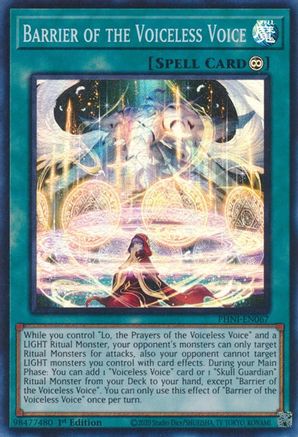 Barrier of the Voiceless Voice (PHNI-EN067) - Phantom Nightmare 1st Edition Phantom Nightmare Yugioh Single Squirtle Squad Card Shop.