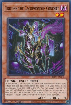 Tricorn the Cacophonous Concert (PHNI-EN087) - Phantom Nightmare 1st Edition Phantom Nightmare Yugioh Single Squirtle Squad Card Shop.