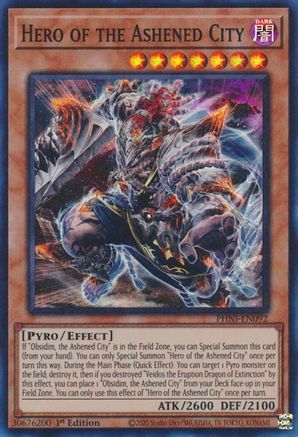 Hero of the Ashened City (PHNI-EN092) - Phantom Nightmare 1st Edition Phantom Nightmare Yugioh Single Squirtle Squad Card Shop.