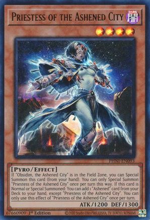 Priestess of the Ashened City (PHNI-EN093) - Phantom Nightmare 1st Edition Phantom Nightmare Yugioh Single Squirtle Squad Card Shop.