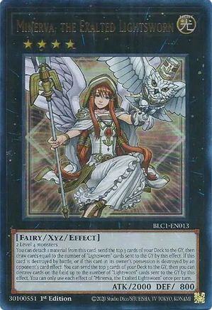 Minerva, the Exalted Lightsworn (BLC1-EN013) - Battles of Legend: Chapter 1 1st Edition Battles of Legend: Chapter 1 Yugioh Single Squirtle Squad Card Shop.