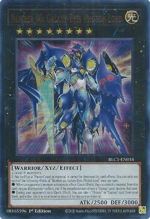 Number 90: Galaxy-Eyes Photon Lord (BLC1-EN018) - Battles of Legend: Chapter 1 1st Edition Battles of Legend: Chapter 1 Yugioh Single Squirtle Squad Card Shop.
