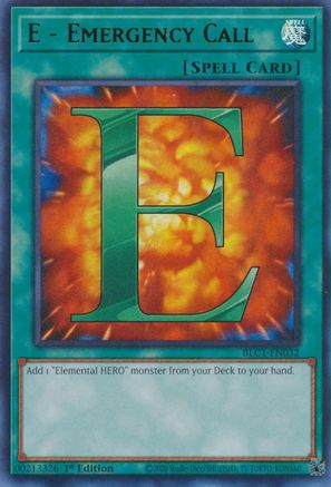 E - Emergency Call (BLC1-EN032) - Battles of Legend: Chapter 1 1st Edition Battles of Legend: Chapter 1 Yugioh Single Squirtle Squad Card Shop.