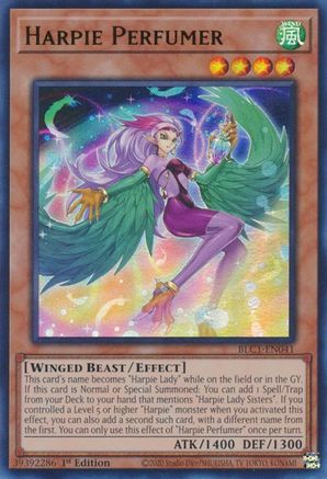 Harpie Perfumer (BLC1-EN041) - Battles of Legend: Chapter 1 1st Edition Battles of Legend: Chapter 1 Yugioh Single Squirtle Squad Card Shop.