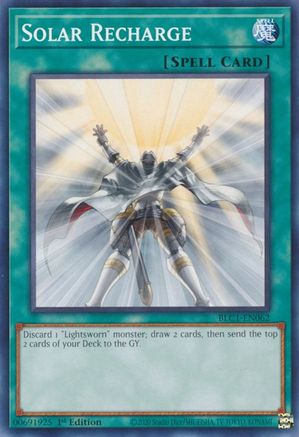 Solar Recharge (BLC1-EN062) - Battles of Legend: Chapter 1 1st Edition Battles of Legend: Chapter 1 Yugioh Single Squirtle Squad Card Shop.