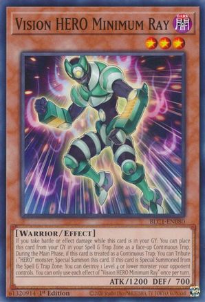 Vision HERO Minimum Ray (BLC1-EN080) - Battles of Legend: Chapter 1 1st Edition Battles of Legend: Chapter 1 Yugioh Single Squirtle Squad Card Shop.