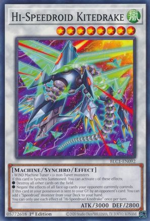 Hi-Speedroid Kitedrake (BLC1-EN092) - Battles of Legend: Chapter 1 1st Edition Battles of Legend: Chapter 1 Yugioh Single Squirtle Squad Card Shop.