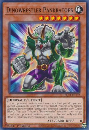 Dinowrestler Pankratops (BLC1-EN102) - Battles of Legend: Chapter 1 1st Edition Battles of Legend: Chapter 1 Yugioh Single Squirtle Squad Card Shop.