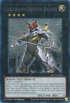 Evilswarm Exciton Knight (Silver) (BLC1-EN015) - Battles of Legend: Chapter 1 1st Edition Battles of Legend: Chapter 1 Yugioh Single Squirtle Squad Card Shop.