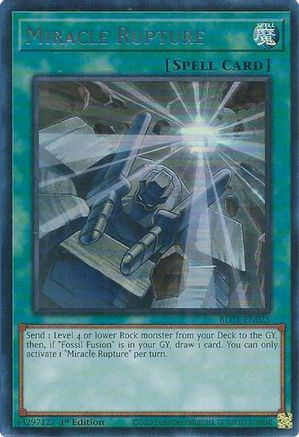 Miracle Rupture (Silver) (BLC1-EN025) - Battles of Legend: Chapter 1 1st Edition Battles of Legend: Chapter 1 Yugioh Single Squirtle Squad Card Shop.