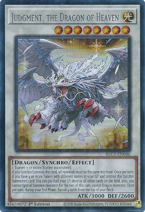 Judgment, the Dragon of Heaven (Silver) (BLC1-EN046) - Battles of Legend: Chapter 1 1st Edition Battles of Legend: Chapter 1 Yugioh Single Squirtle Squad Card Shop.