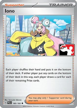 Iono 185 - Holofoil Prize Pack Series Cards - Uncommon Prize Pack Series Cards Pokemon Single Squirtle Squad Card Shop.