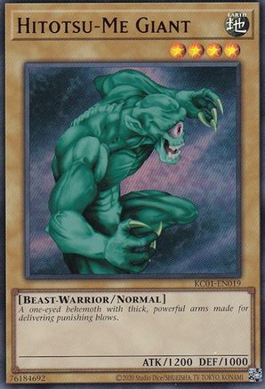 Hitotsu-Me Giant (KC01-EN019) - 25th Anniversary Ultimate Kaiba Set Unlimited 25th Anniversary Ultimate Kaiba Set Yugioh Single Squirtle Squad Card Shop.