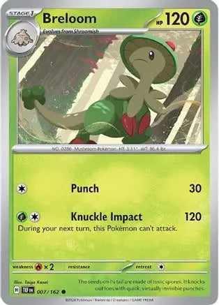 Breloom 007 - Reverse Holofoil SV05 Temporal Forces - Common