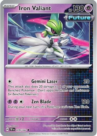 Iron Valiant 079/162 - Reverse Holofoil SV05 Temporal Forces - Uncommon SV05: Temporal Forces Pokemon Single Squirtle Squad Card Shop.