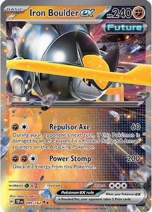 Iron Boulder ex 099/162 - Holofoil SV05 Temporal Forces - Double Rare SV05: Temporal Forces Pokemon Single Squirtle Squad Card Shop.