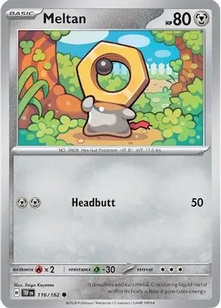 Meltan 116/162 - Reverse Holofoil SV05 Temporal Forces - Common