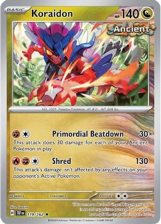 Koraidon 119 - Holofoil SV05 Temporal Forces - Rare SV05: Temporal Forces Pokemon Single Squirtle Squad Card Shop.