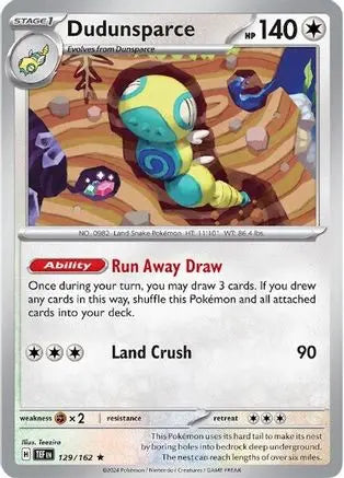 Dudunsparce 129 - Holofoil SV05 Temporal Forces - Rare