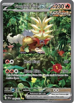 Gouging Fire ex 204/162 – Temporal Forces – Special Illustration Rare Pokémon Card