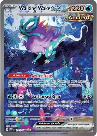 Front of Walking Wake ex 205/162 Temporal Forces Pokémon card