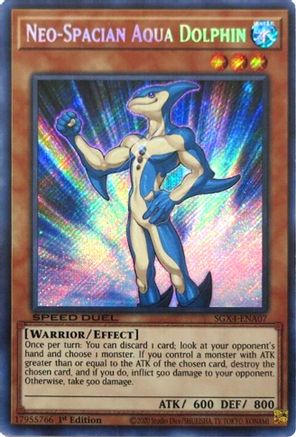 Neo-Spacian Aqua Dolphin (Secret Rare) (SGX4-ENA07) - Speed Duel GX: Midterm Destruction 1st Edition Speed Duel GX: Midterm Destruction Yugioh Single Squirtle Squad Card Shop.