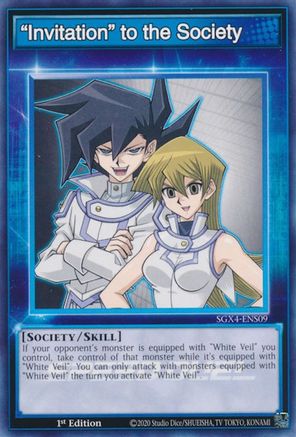 "Invitation" to the Society (SGX4-ENS09) - Speed Duel GX: Midterm Destruction 1st Edition Speed Duel GX: Midterm Destruction Yugioh Single Squirtle Squad Card Shop.