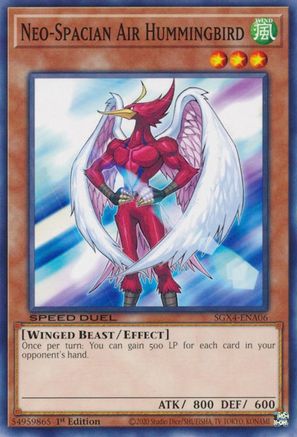 Neo-Spacian Air Hummingbird (SGX4-ENA06) - Speed Duel GX: Midterm Destruction 1st Edition Speed Duel GX: Midterm Destruction Yugioh Single Squirtle Squad Card Shop.