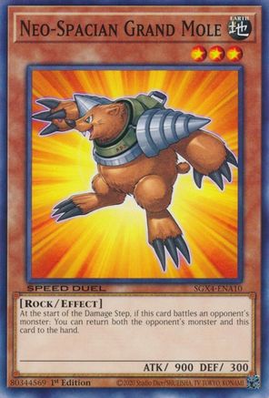 Neo-Spacian Grand Mole (SGX4-ENA10) - Speed Duel GX: Midterm Destruction 1st Edition Speed Duel GX: Midterm Destruction Yugioh Single Squirtle Squad Card Shop.