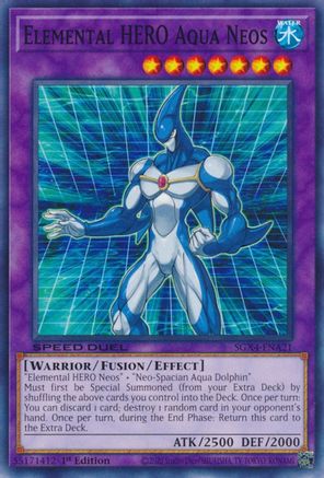 Elemental HERO Aqua Neos (SGX4-ENA21) - Speed Duel GX: Midterm Destruction 1st Edition Speed Duel GX: Midterm Destruction Yugioh Single Squirtle Squad Card Shop.