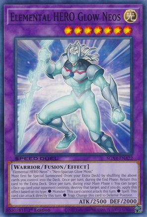 Elemental HERO Glow Neos (SGX4-ENA22) - Speed Duel GX: Midterm Destruction 1st Edition Speed Duel GX: Midterm Destruction Yugioh Single Squirtle Squad Card Shop.