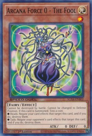 Arcana Force 0 - The Fool (SGX4-ENB02) - Speed Duel GX: Midterm Destruction 1st Edition Speed Duel GX: Midterm Destruction Yugioh Single Squirtle Squad Card Shop.